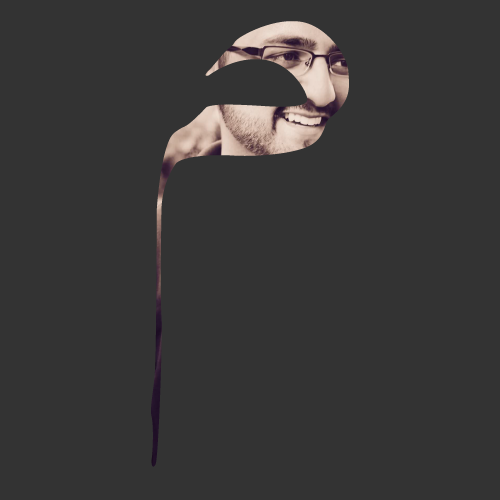 Mohsin Amjed portrait composed inside the Meem mark