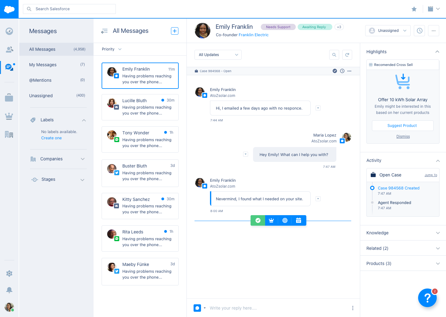 Omnichannel messages