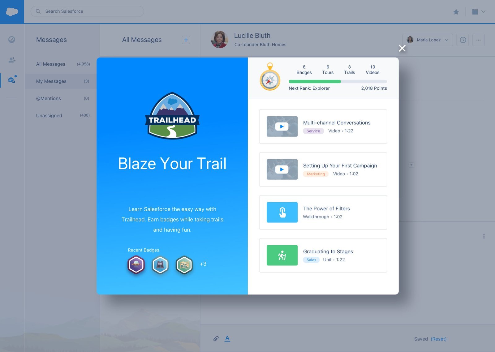 Trailhead in-context