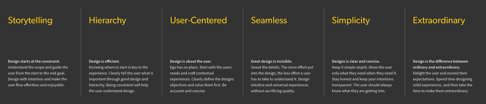 Design principles